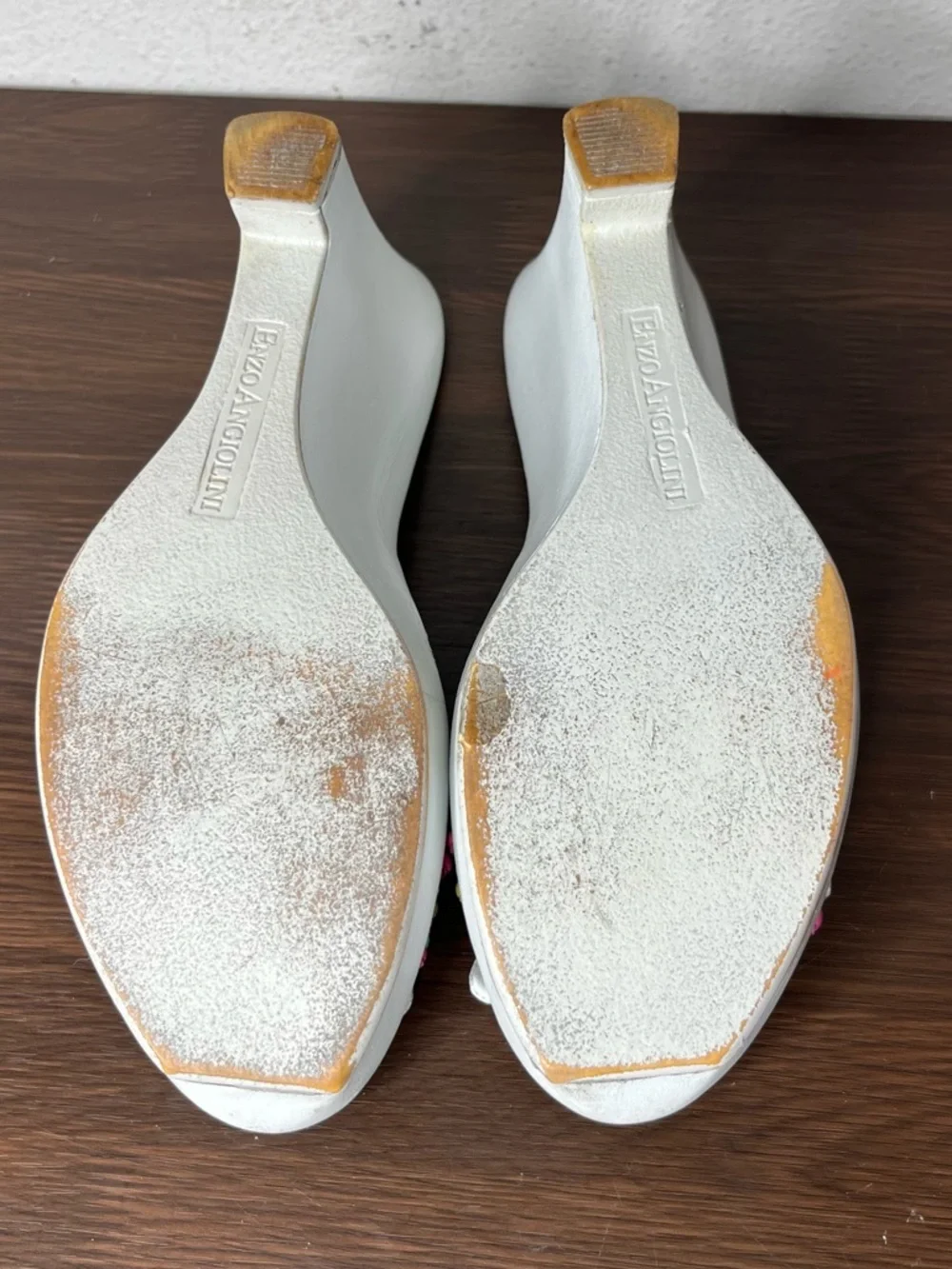 Y2K Vintage Strappy Rainbow Bow Wedge Heel Polly Pocket Fairycore Preppy - Picture 9 of 10